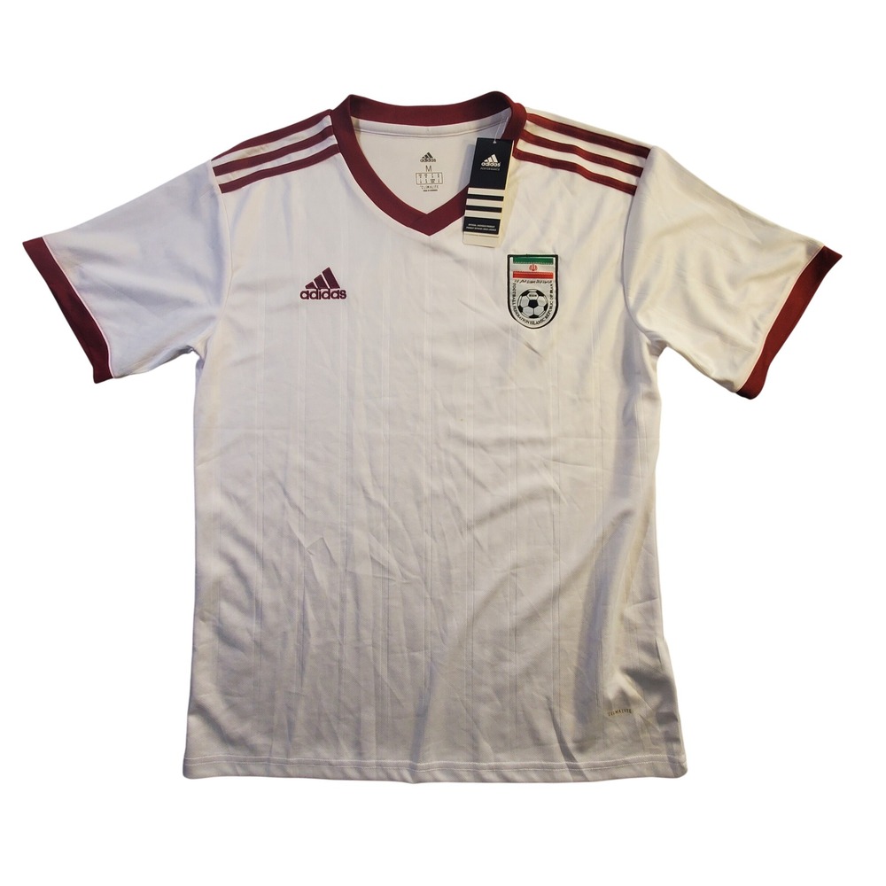 Adidas Iran National Football Team Climalite Soccer Jersey Mens Medium White New